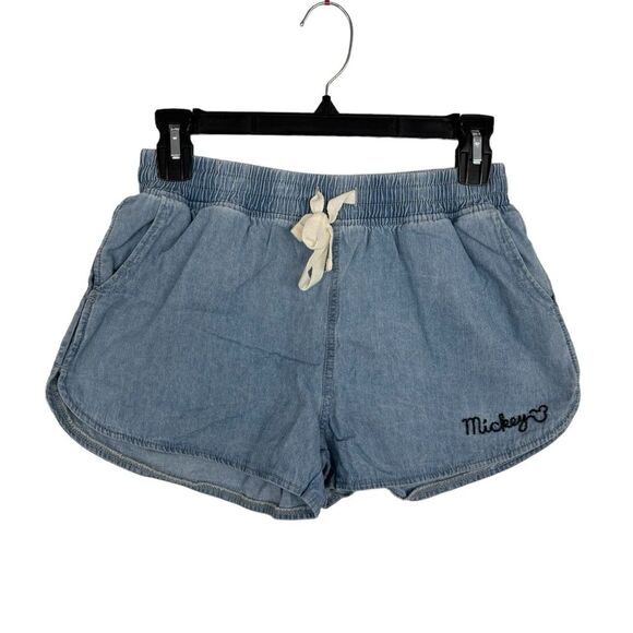 Junk Food Mickey Mouse Light Denim Shorts Women's XS - Picture 1 of 6